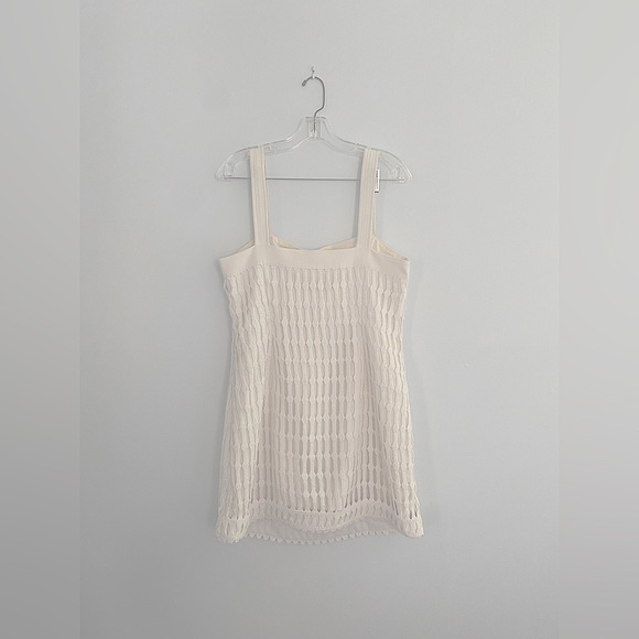 The Artemis Mini Shift Dress by SIMKHAI in the color Natural (off-white). - Picture 4 of 6